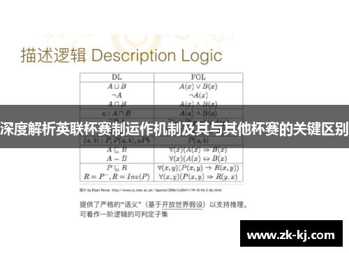 深度解析英联杯赛制运作机制及其与其他杯赛的关键区别